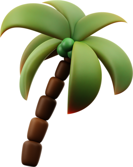3D Coconut Tree Illustration